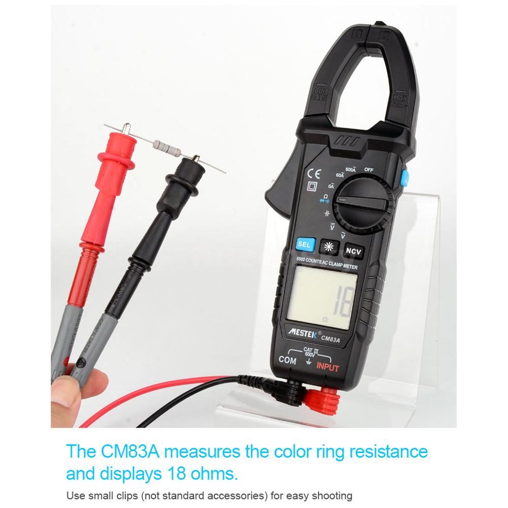 MESTEK Digital Clamp Meter 600A AC Current 600V AC/DC ...